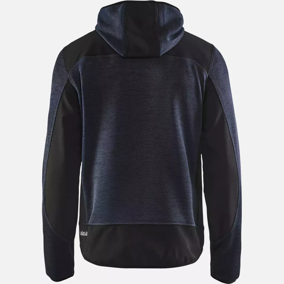 Blaklader 493021178699, Softshell Knitted Jacket, Dark Navy/Black, image 4, gallery thumbnail