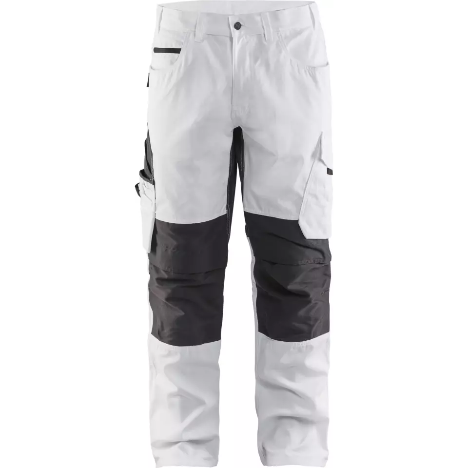Blaklader 109513301098, Stretch Painters Trousers, White/Dark Grey, image 1, gallery thumbnail