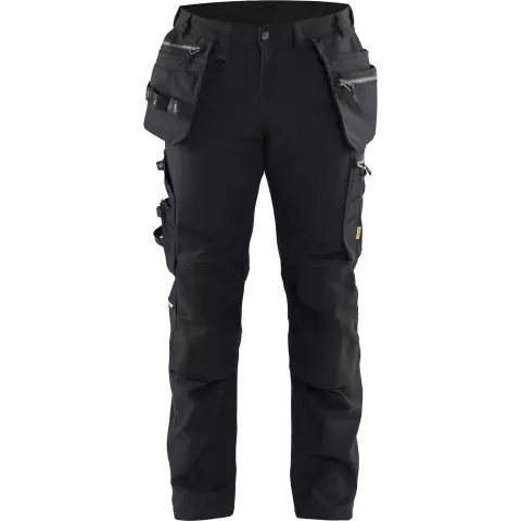 Blåkläder Stretch Craftsman Work Trousers, Black/Black