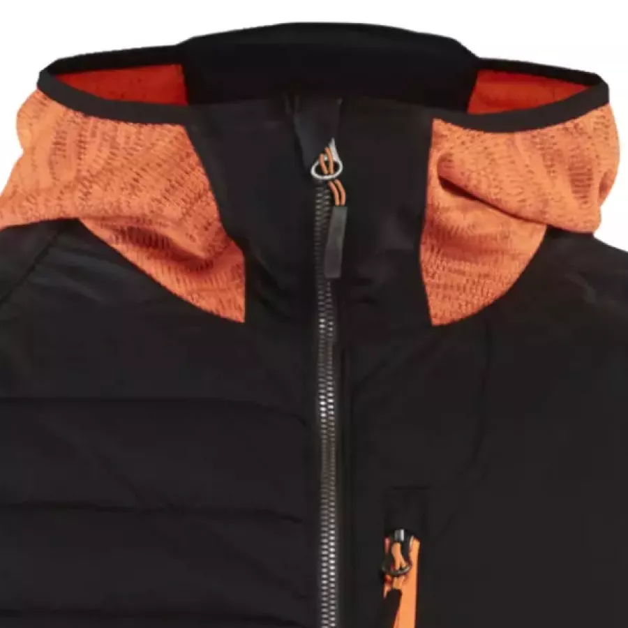 **Fixed Hood with Warm Lining** surrounds you with soft, insulated comfort against cold and wind.