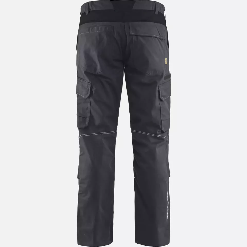 Blaklader 144818329699, Industrie Stretch Arbeitshose mit Kniepolstertaschen, Mittelgrau/Schwarz, image 4, gallery thumbnail