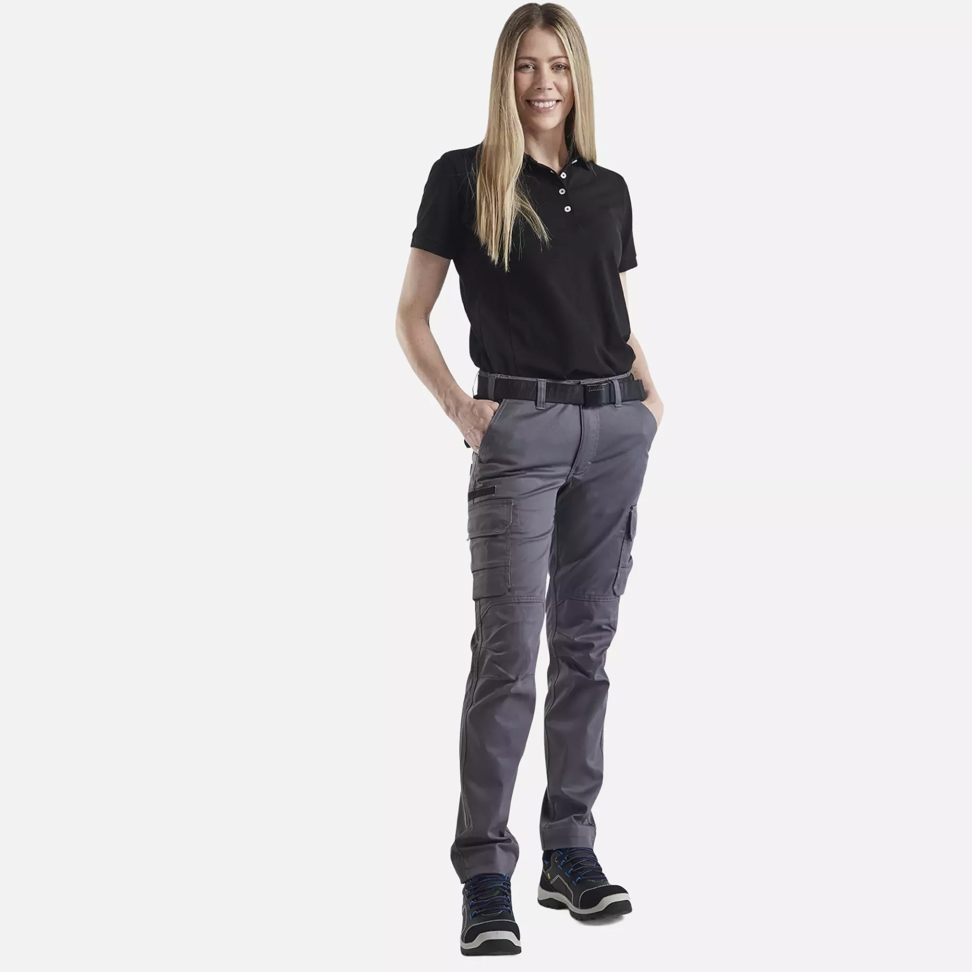 Blaklader 714418329699, Women's Stretch Industry Work Trousers, Medium Grey/Black, image 5