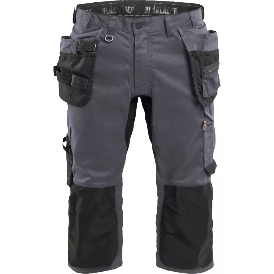 Blaklader 175418329600, Stretch Craftsman Pirate Shorts, Mid Grey
