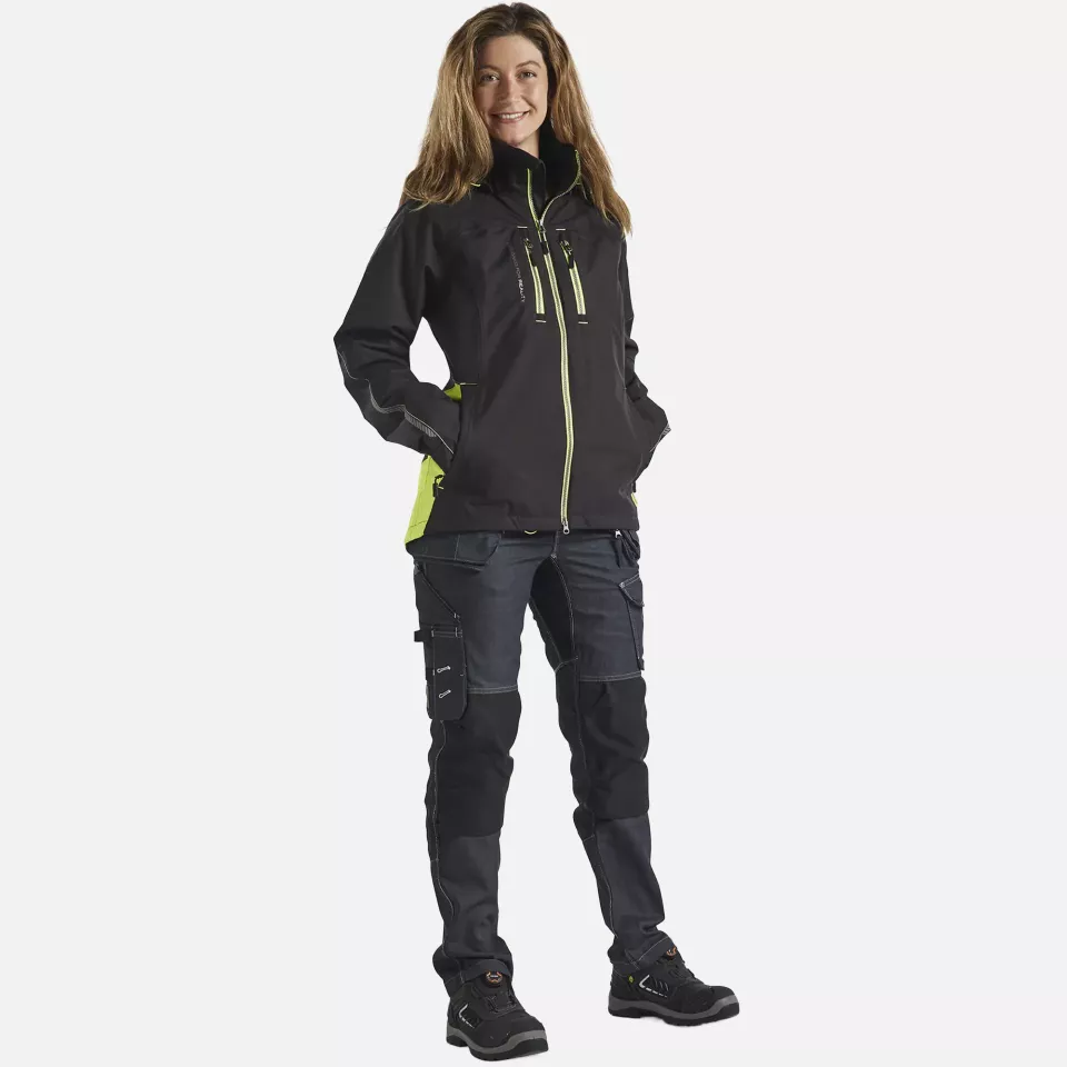 Blaklader 497219779933, Women's Lined Lightweight Winter Jacket, Black/Yellow, image 5, gallery thumbnail