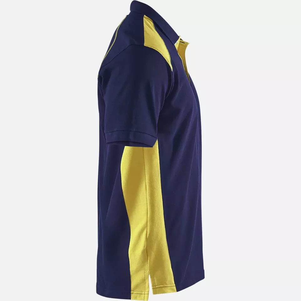 Blaklader 332410508933, Polo Shirt, Navy Blue/ Yellow, image 2, gallery thumbnail