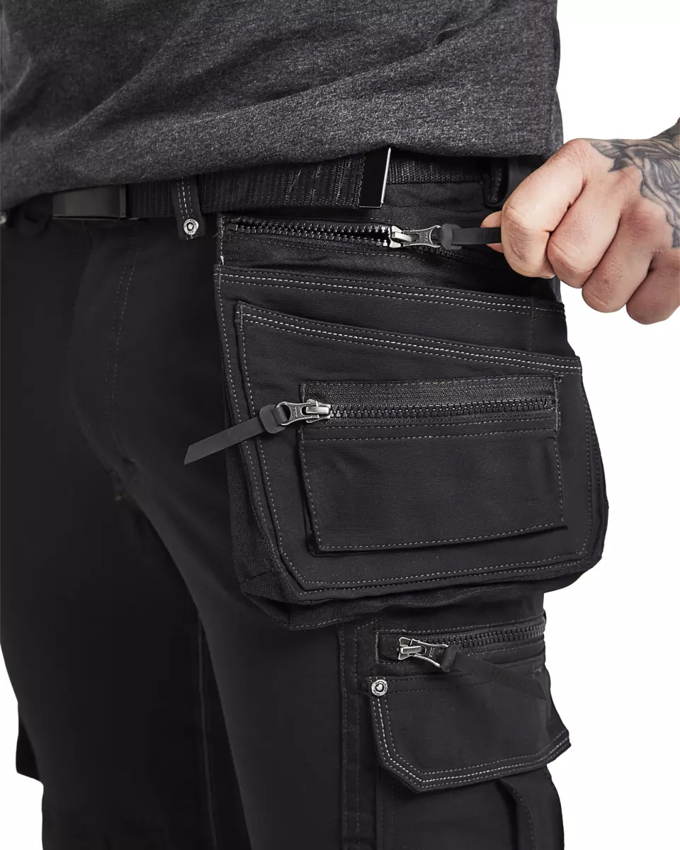 Blaklader 199816449900, X1900 4-Way Stretch Craftsman Work Trousers, Black, image 7, gallery thumbnail