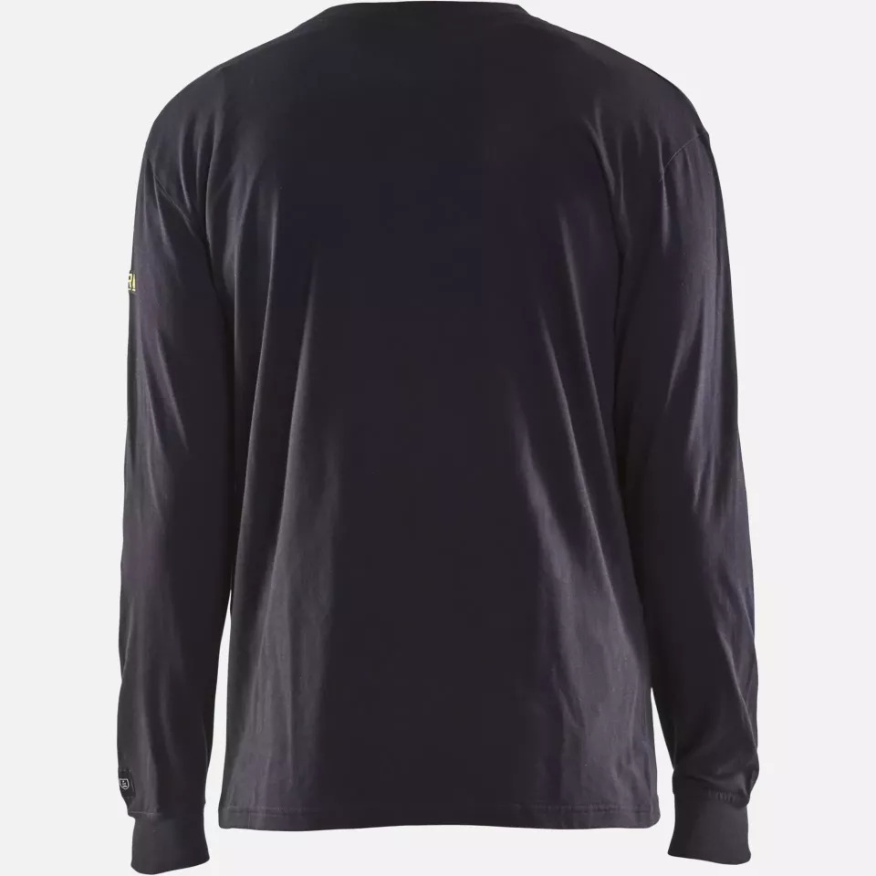 Blaklader 348317378900, Flame Resistant Long Sleeve T-Shirt, Navy Blue, image 4, gallery thumbnail