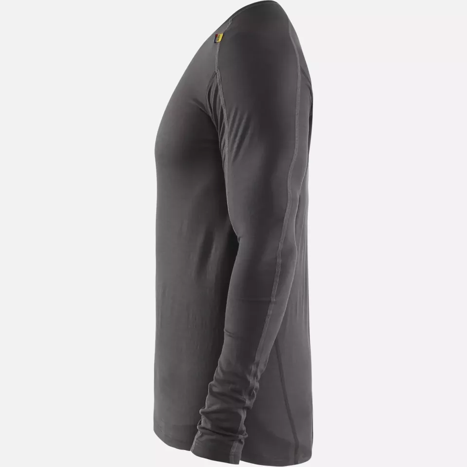 Blaklader 479917349835, XLIGHT Merino Wool Undershirt, Dark Grey/Yellow, image 3, gallery thumbnail
