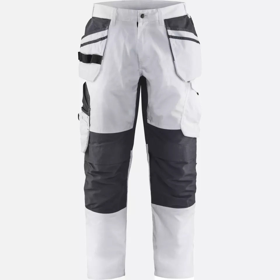 Blaklader 109613301098, Stretch Painters Trousers, White/Dark Grey, image 1, gallery thumbnail