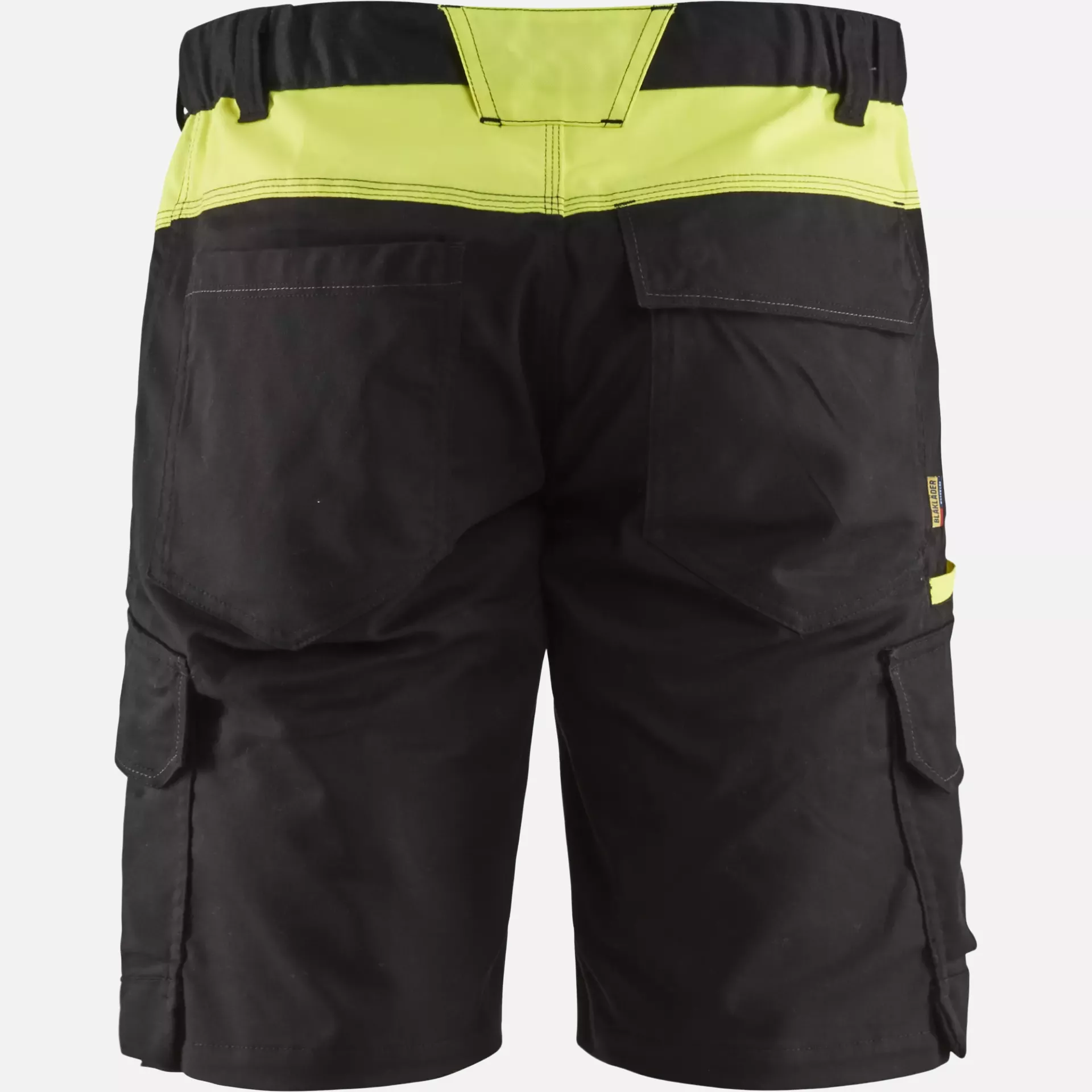 Blaklader 144618329933, Industry Stretch Shorts, Black/Yellow, image 4