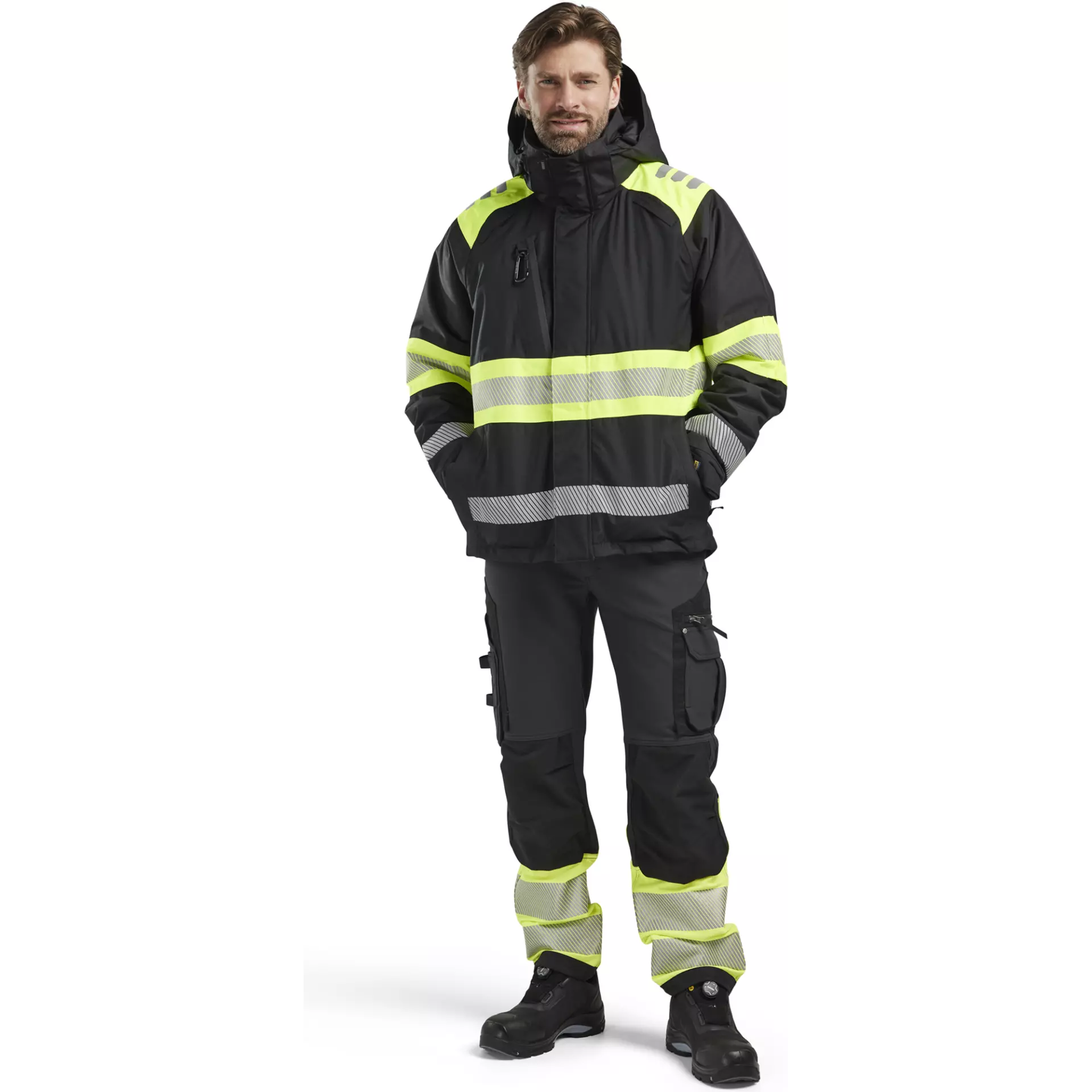 Blaklader 448019779933, High Vis Winterjacke, Schwarz/Gelb, image 5