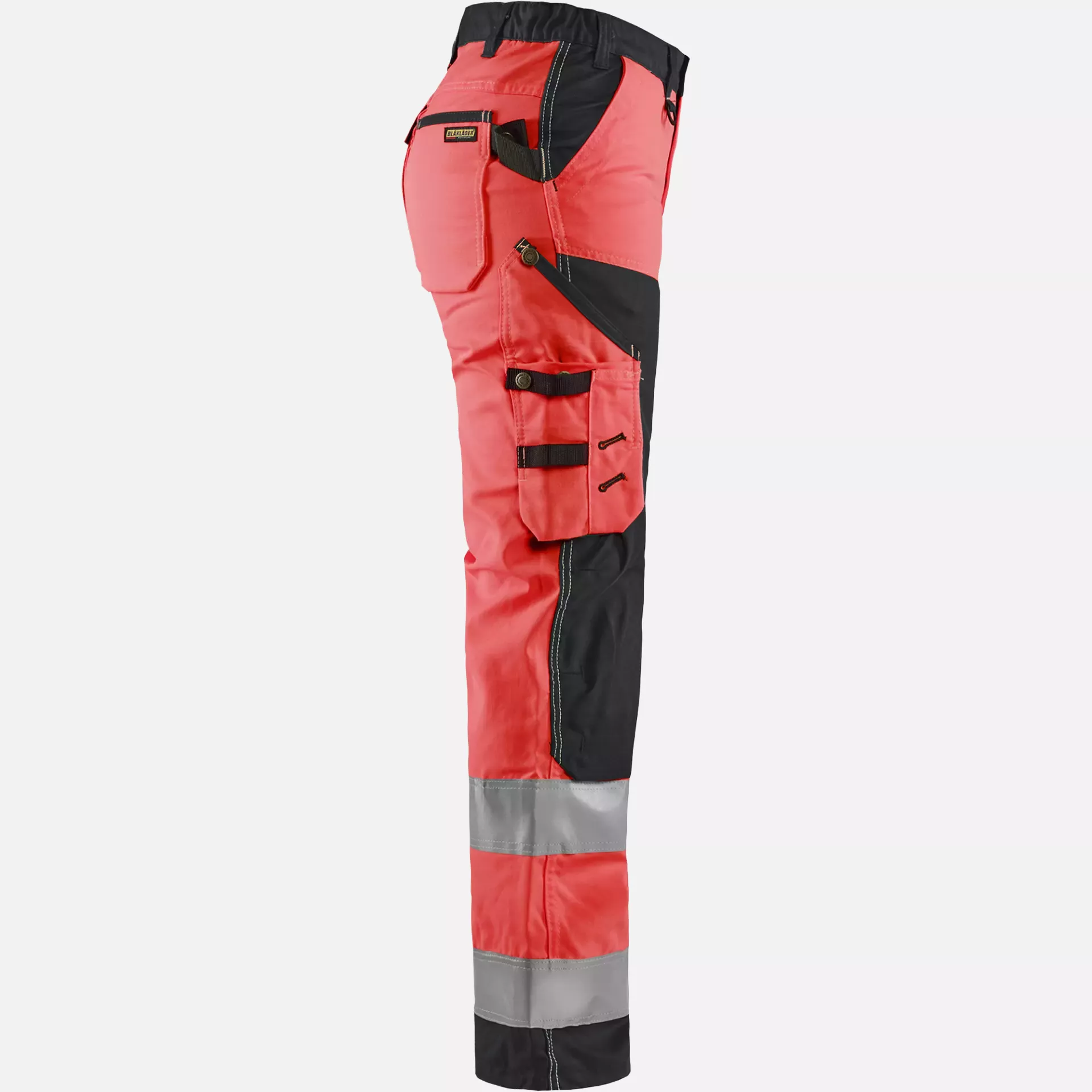 Blaklader 715518115599, High Vis Ladies Work Trousers, Red/Black, image 2