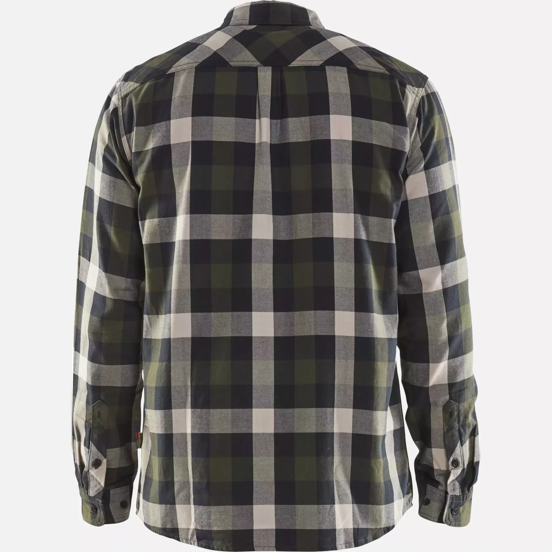 Blaklader 329911524599, Flannel Shirt, Dark Olive Green/Black, image 4