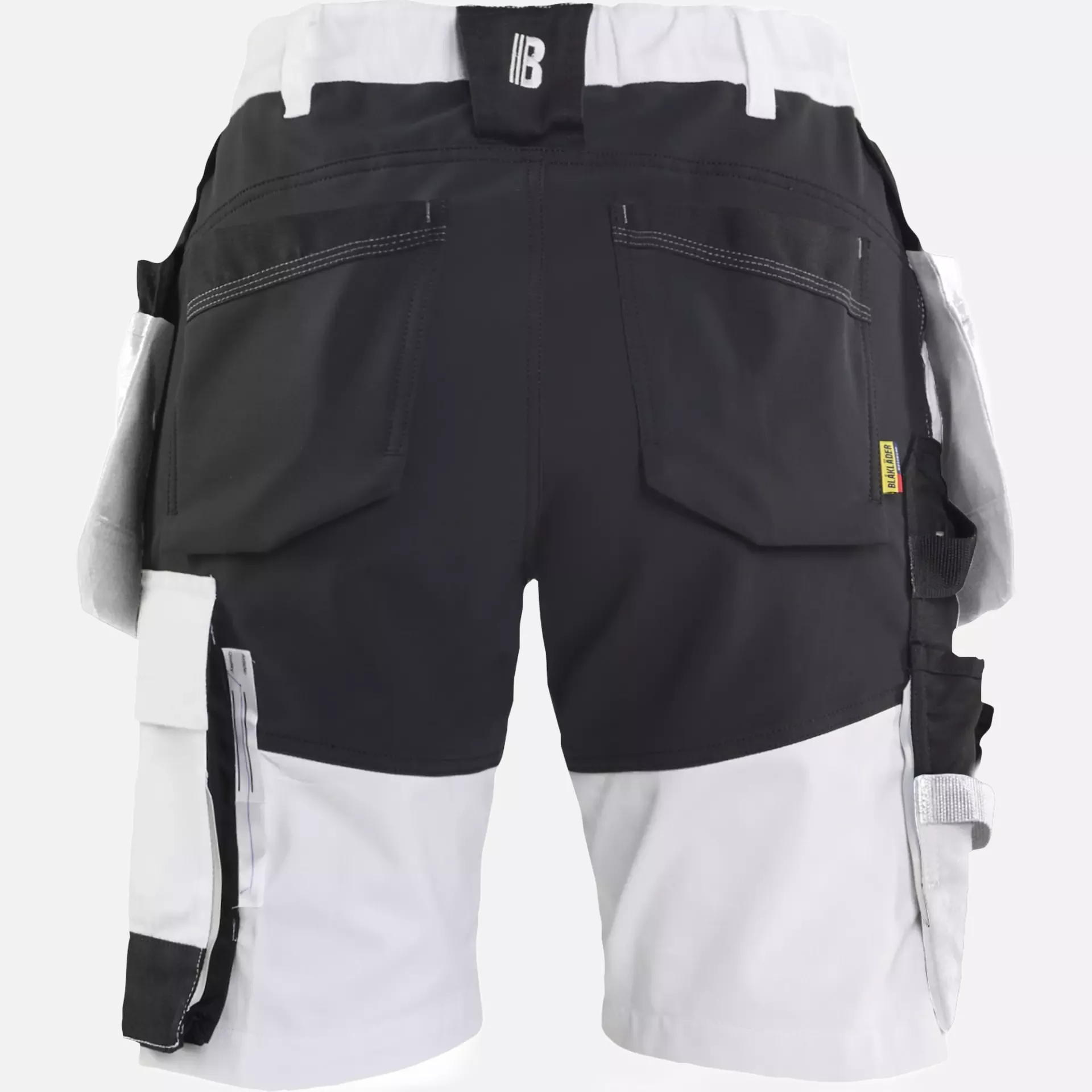 Blaklader 723318321099, Women's Stretch Painter Shorts, White/Black, image 4