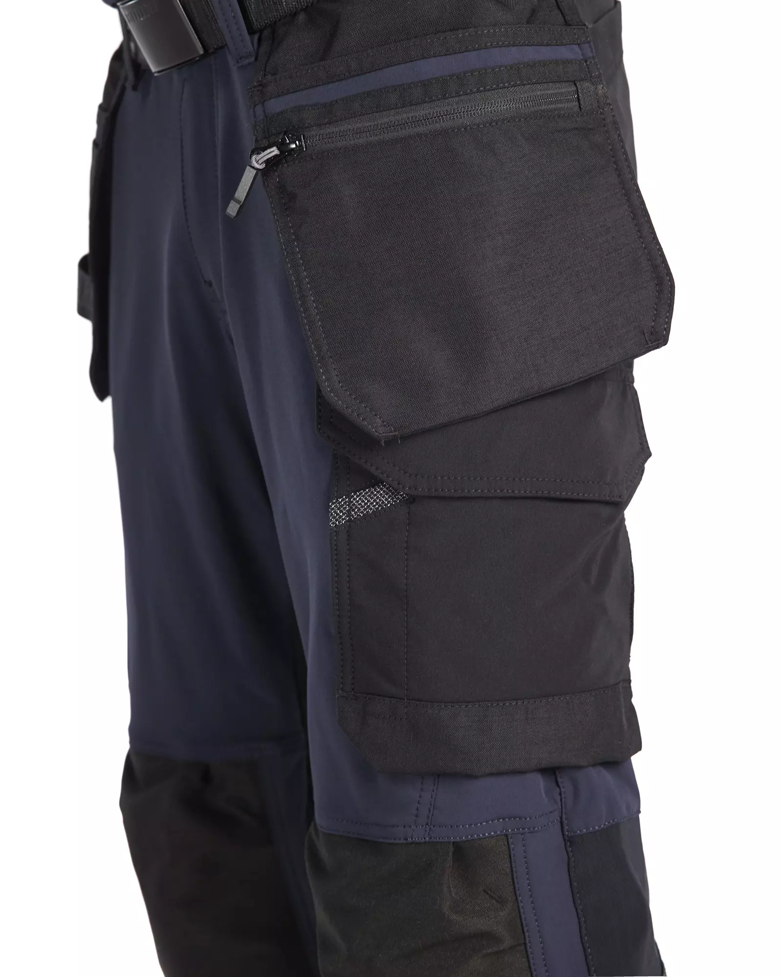 Blåkläder 152116458699, 4-Way Stretch Craftsmen Cargo Shorts, Dark Navy Blue/Black, image 7