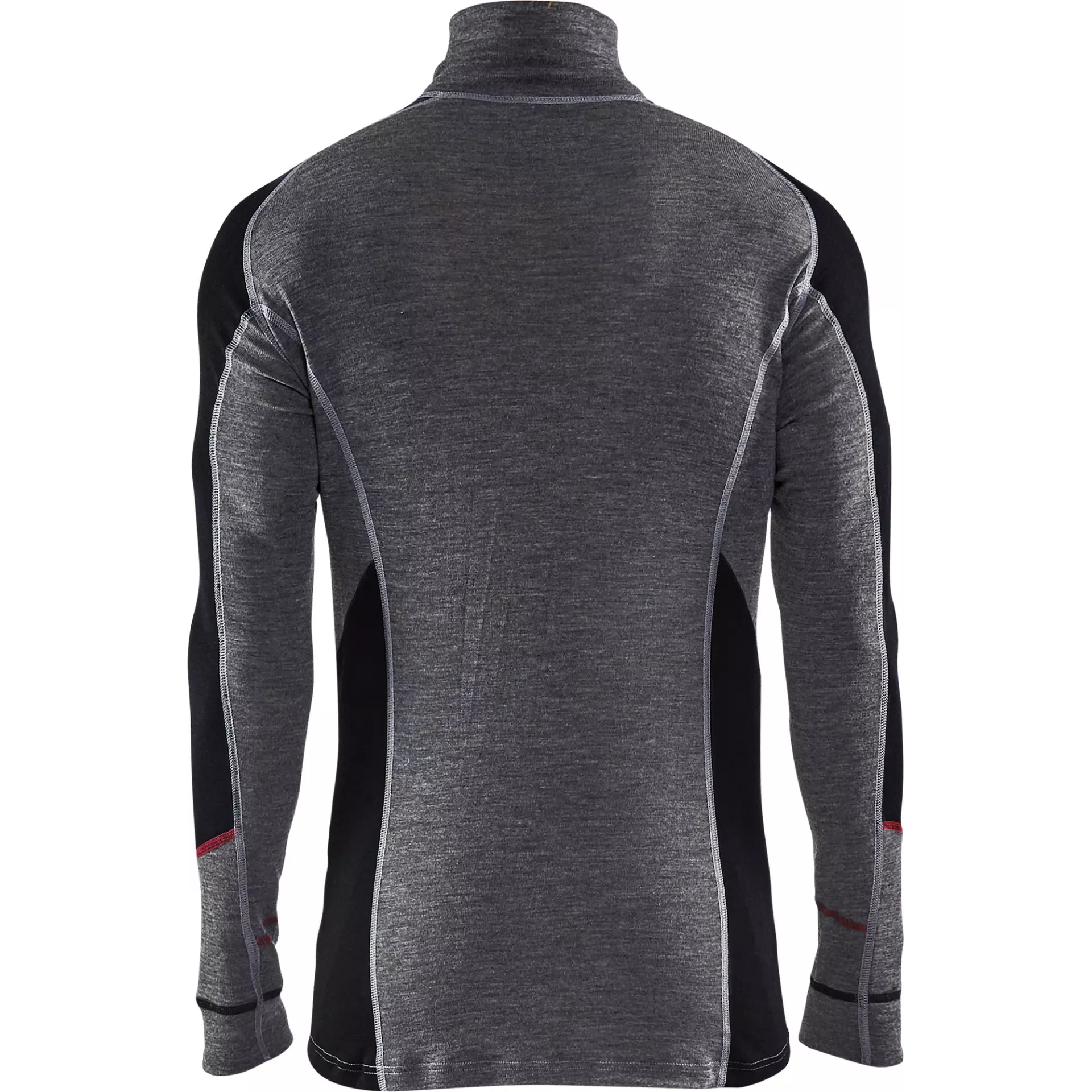 Blaklader 469917369699, XWARM Merino Wool Zip Undershirt, Medium Grey/Black, image 3