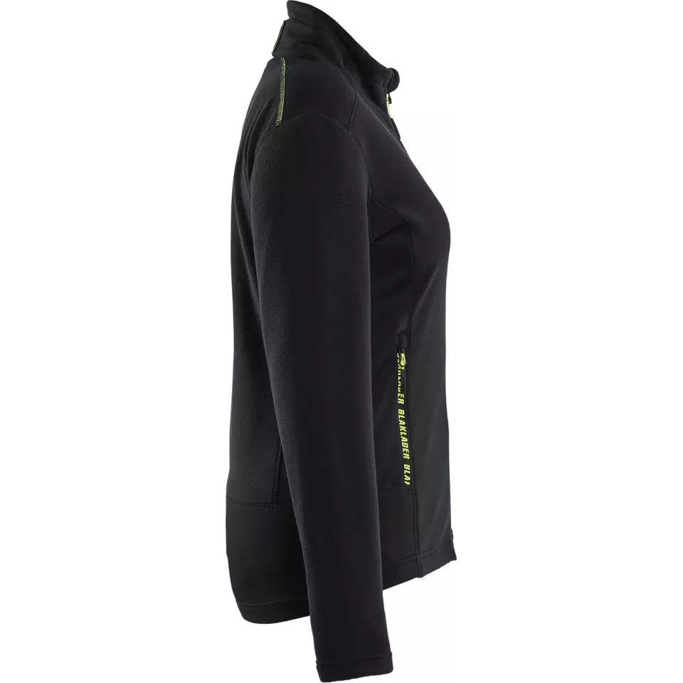 Blaklader 476610109933, Damen Microfleece-Jacke, Schwarz/Gelb, image 2, gallery thumbnail