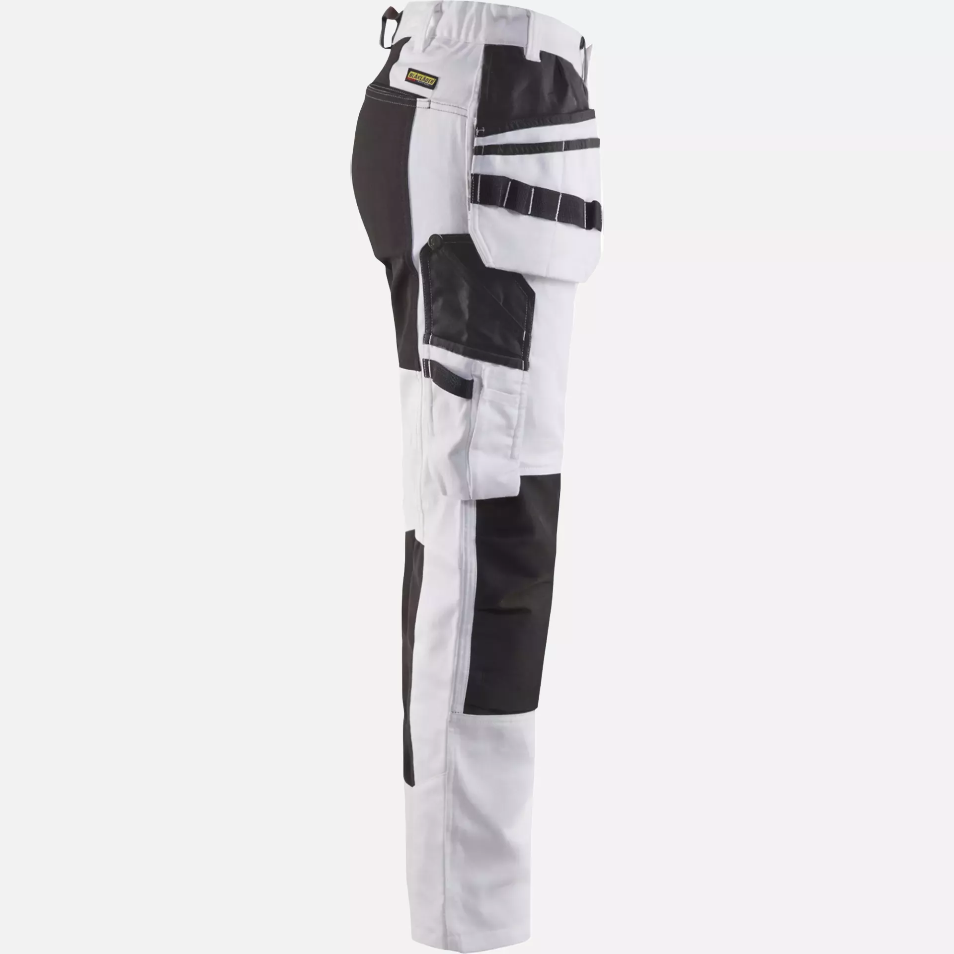 Blaklader 791010001099, Ladies Painters Trousers with Stretch Inserts, White/Black, image 2