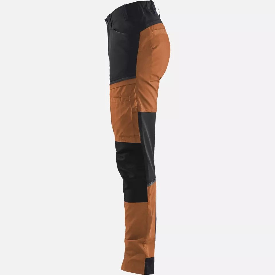 Blaklader 716618454099, Women's Stretch Service Trousers, Rust/Black, image 2, gallery thumbnail