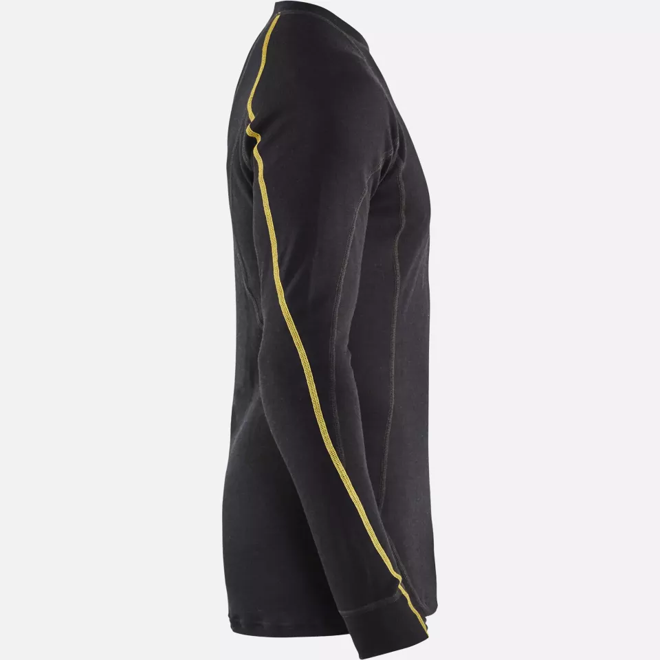 Blaklader 479410759900, Merino Wool Flame Resistant Undershirt, Black, image 2, gallery thumbnail