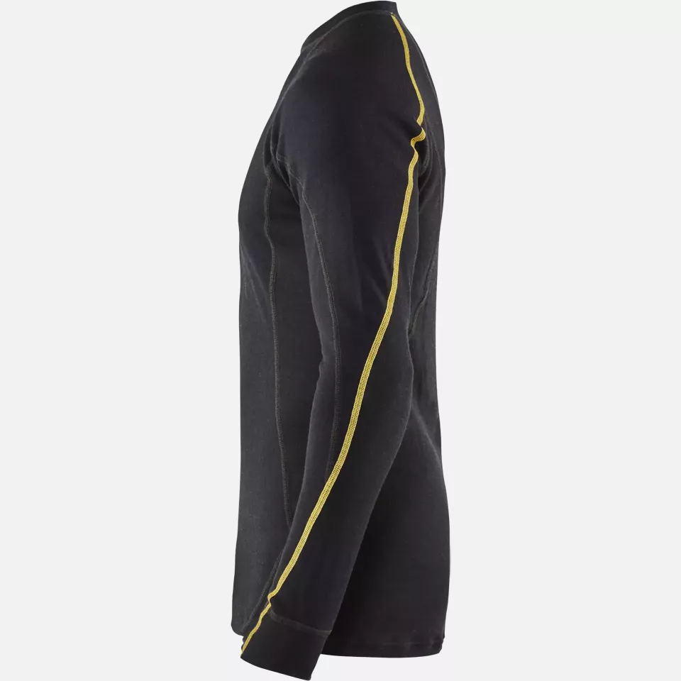 Blaklader 479410759900, Merino Wool Flame Resistant Undershirt, Black, image 3, gallery thumbnail