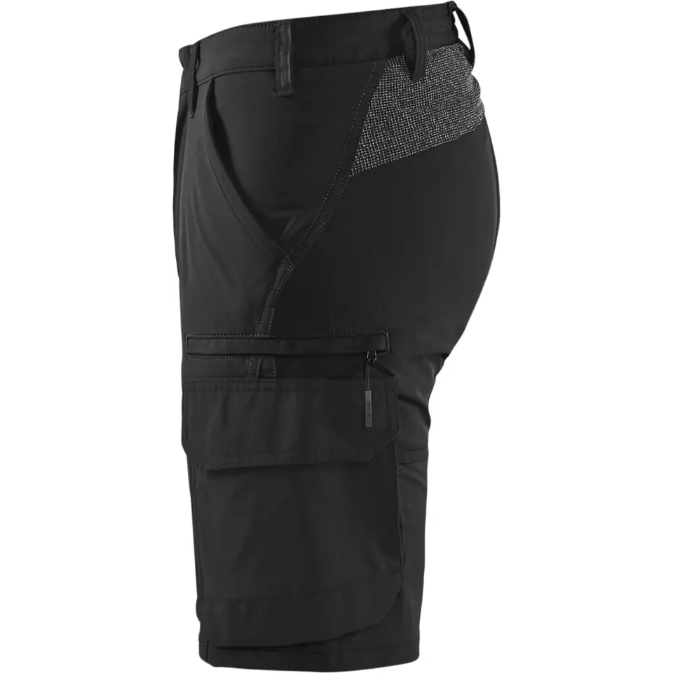 Blaklader 142316459998, 4-Way Stretch Service Shorts, Black/Dark Grey, image 3, gallery thumbnail
