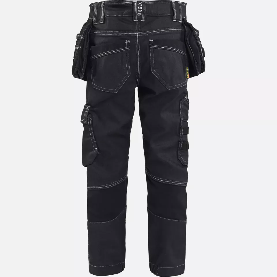 Blaklader 522511478999, X1900 Kids Craftsman Work Trousers Stretch, Navy/Black, image 4, gallery thumbnail