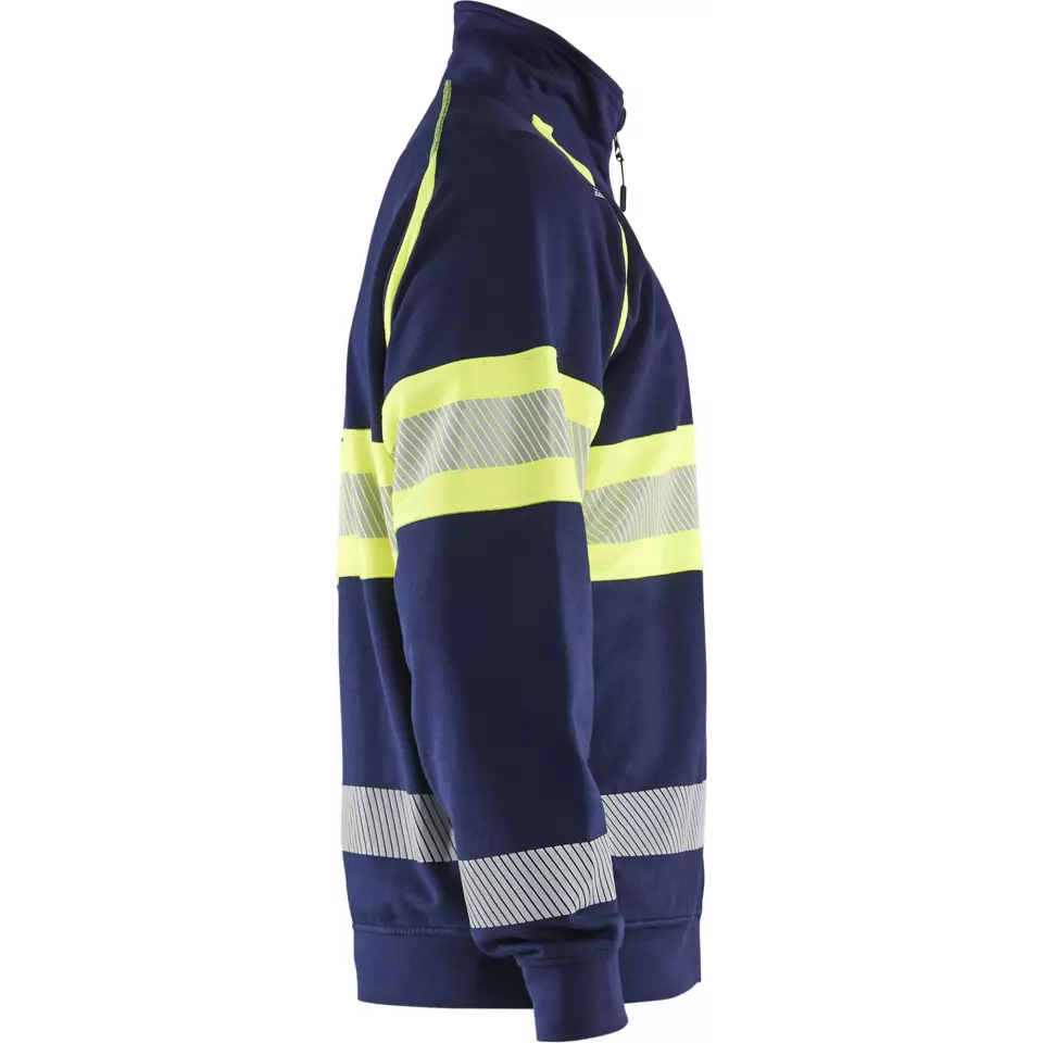 Blaklader 355111588933, High Vis Sweatjacke, Marineblau/ Gelb, image 2, gallery thumbnail