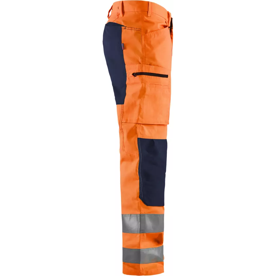 Blåkläder 158518115389, High Vis Stretch Work Pants, Orange/Navy Blue, image 2, gallery thumbnail