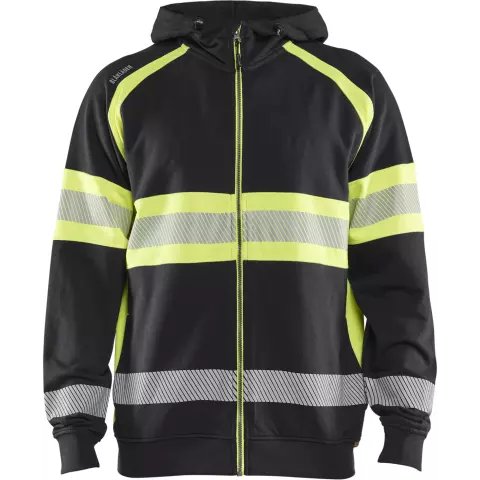 Blaklader High Vis Hooded Jacket, Black/Yellow