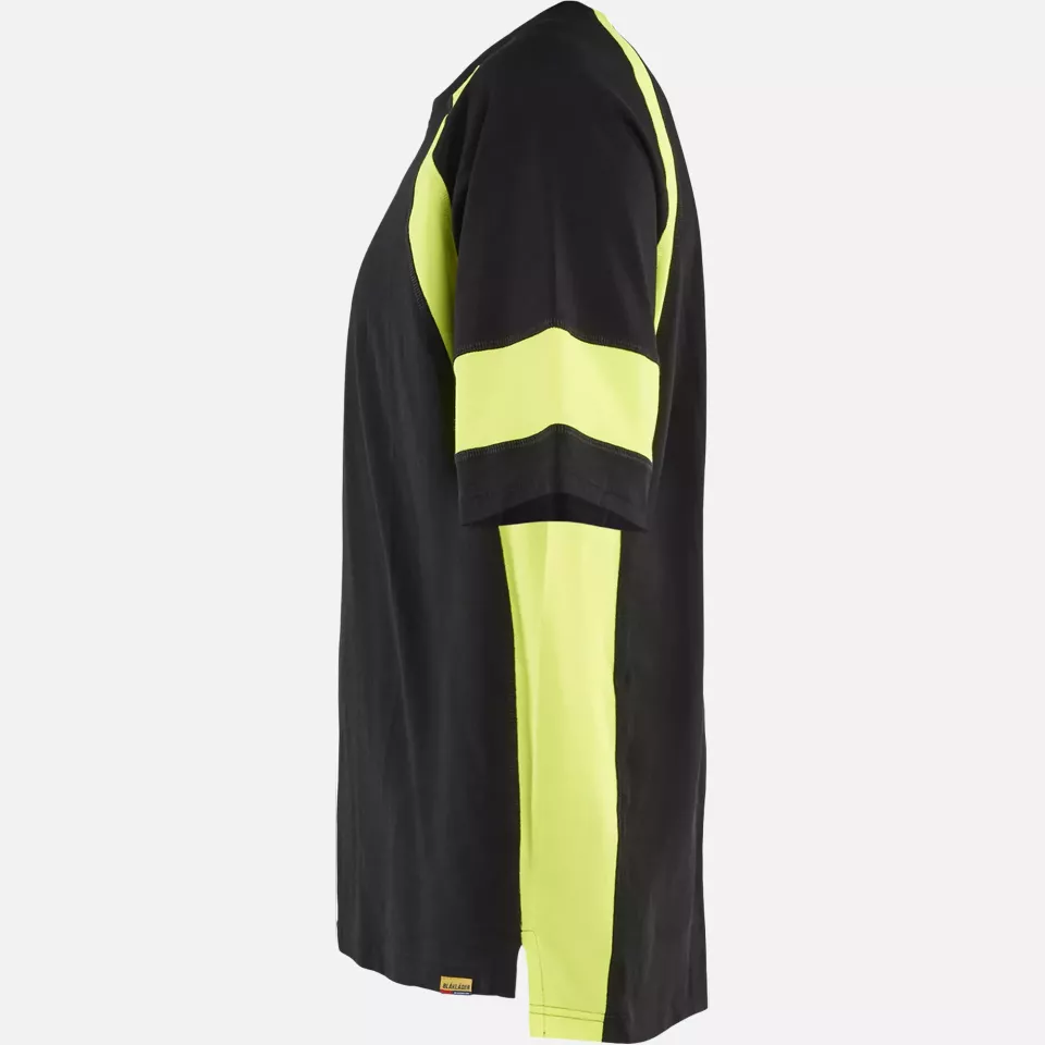 Blaklader 352310309933, High Vis T-Shirt, Black/Yellow, image 3, gallery thumbnail