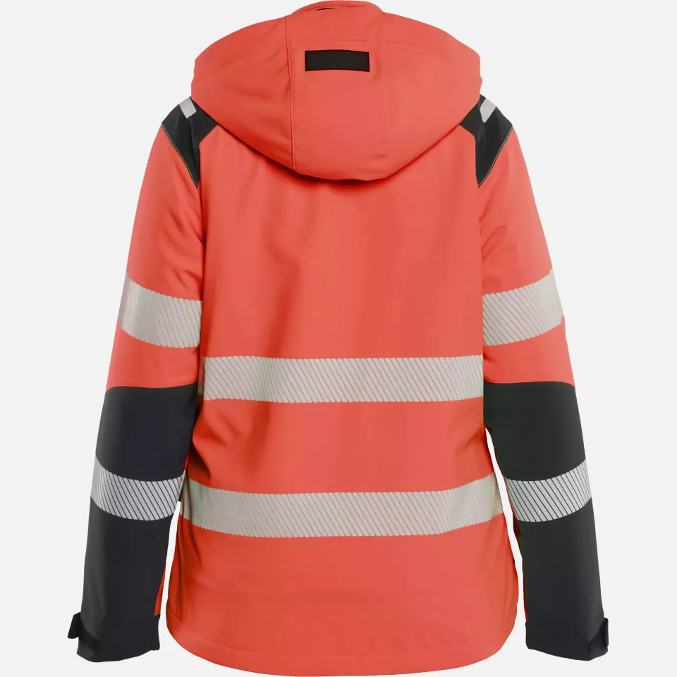 Blaklader 440125135599, High Vis Ladies Lined Lightweight Softshell Winter Jacket, Red/Black, image 4, gallery thumbnail