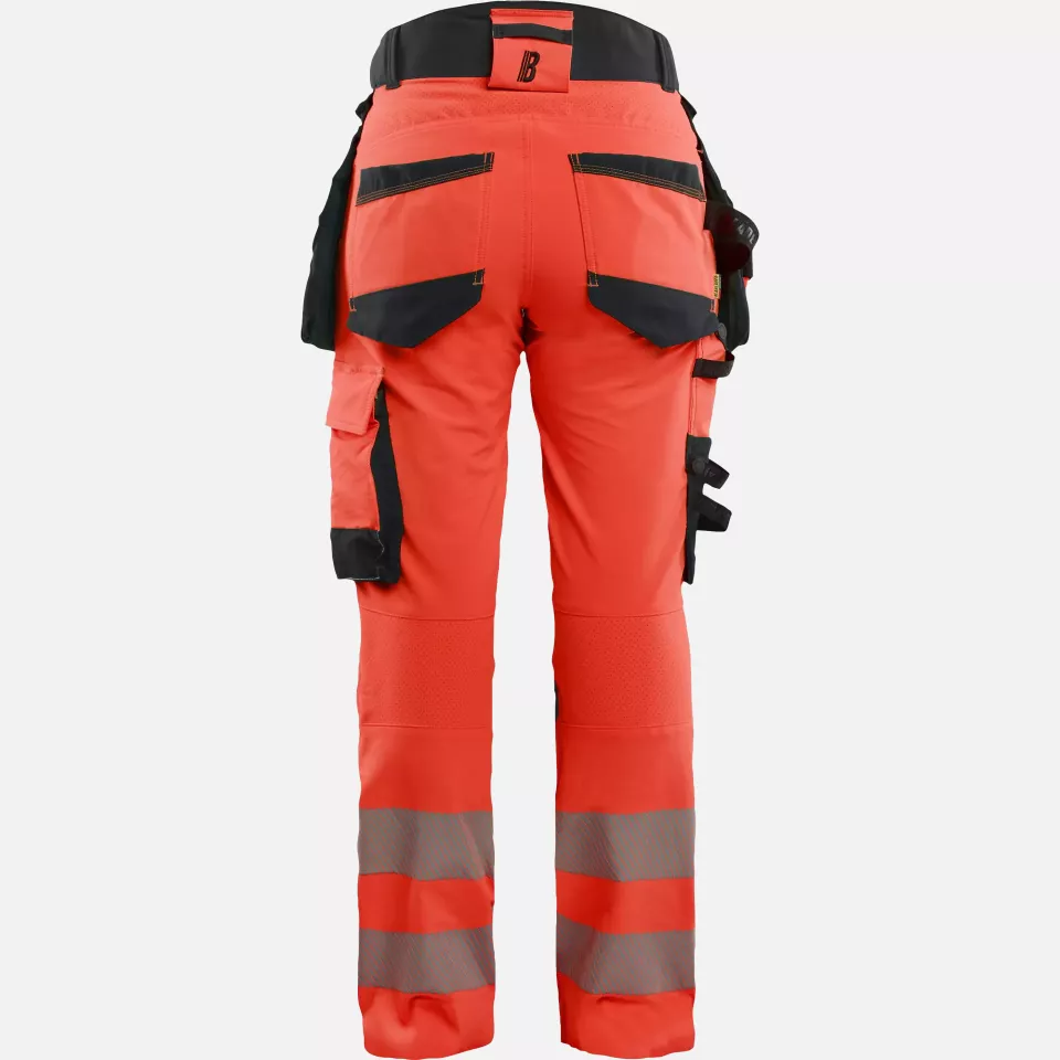 Blaklader 702216485599, High Vis Damen 4-Wege Stretchhose, Rot/Schwarz, image 4, gallery thumbnail