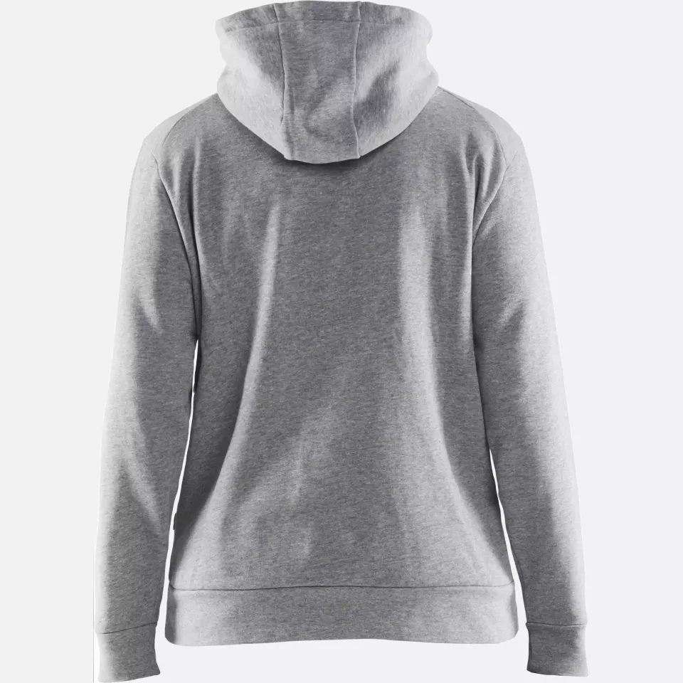 Blaklader 356011579000, 3D Women's Hooded Sweatshirt, Grey Melange, image 4, gallery thumbnail