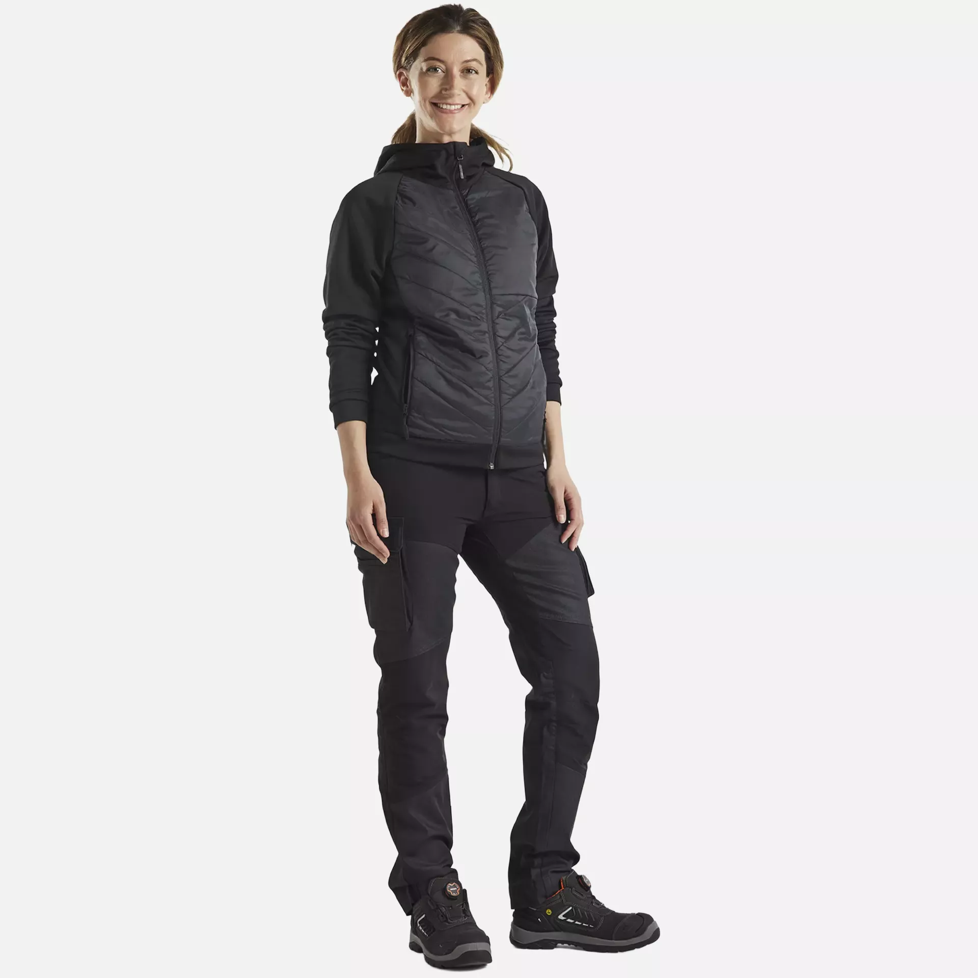 Blaklader 346425269998, Ladies Hybrid Sweatshirt, Black/Dark Grey, image 5