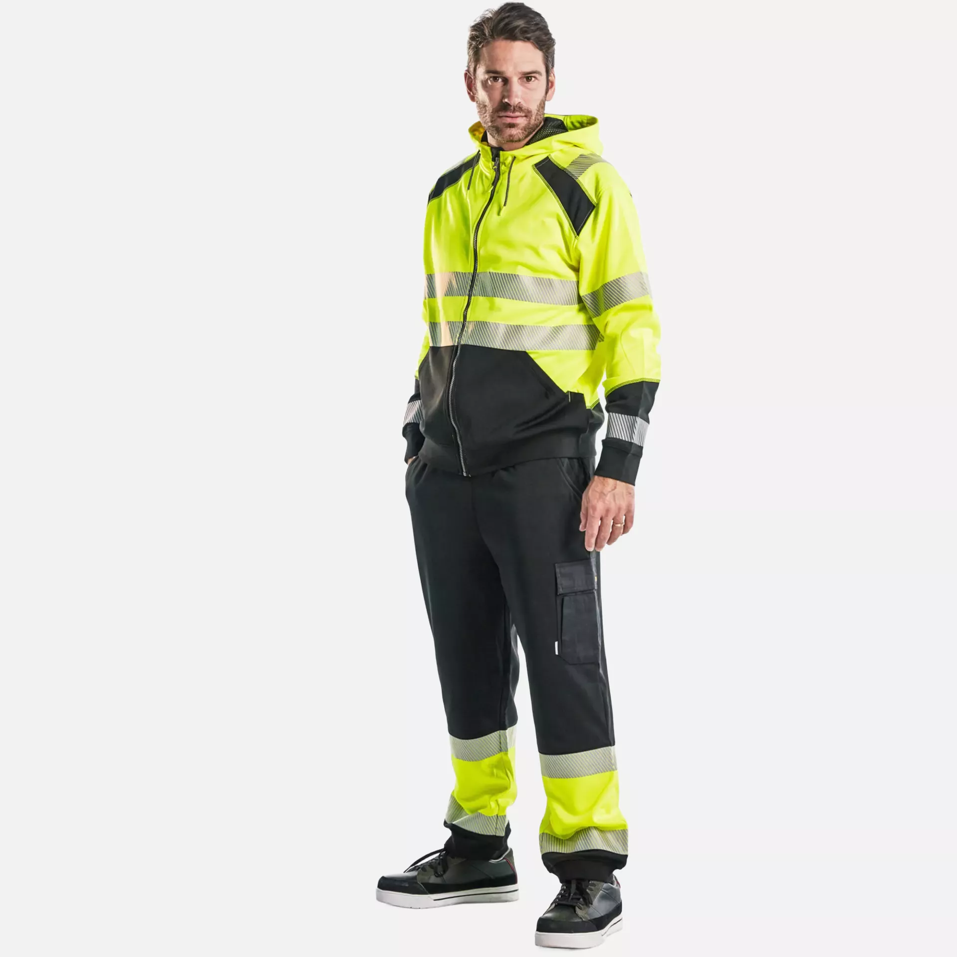 Blaklader 354625283399, High Vis Hooded Sweatshirt, Yellow/Black, image 5