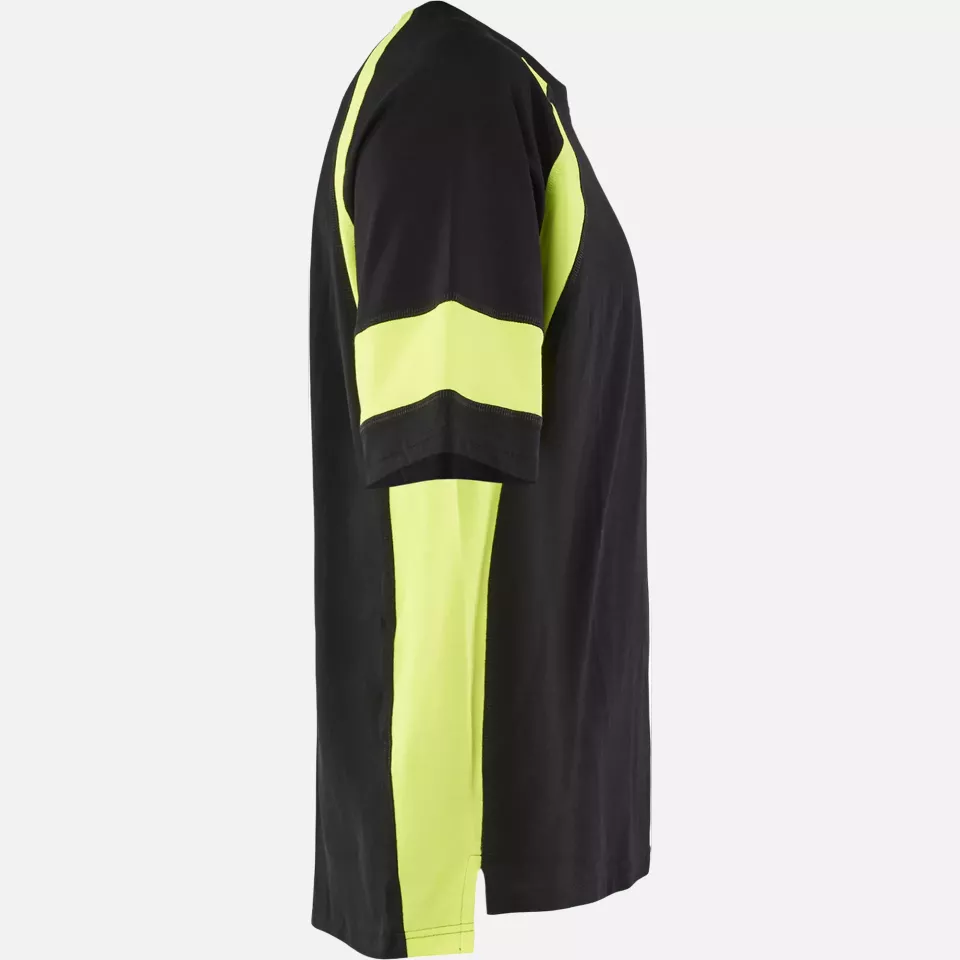 Blaklader 352310309933, High Vis T-Shirt, Black/Yellow, image 2, gallery thumbnail
