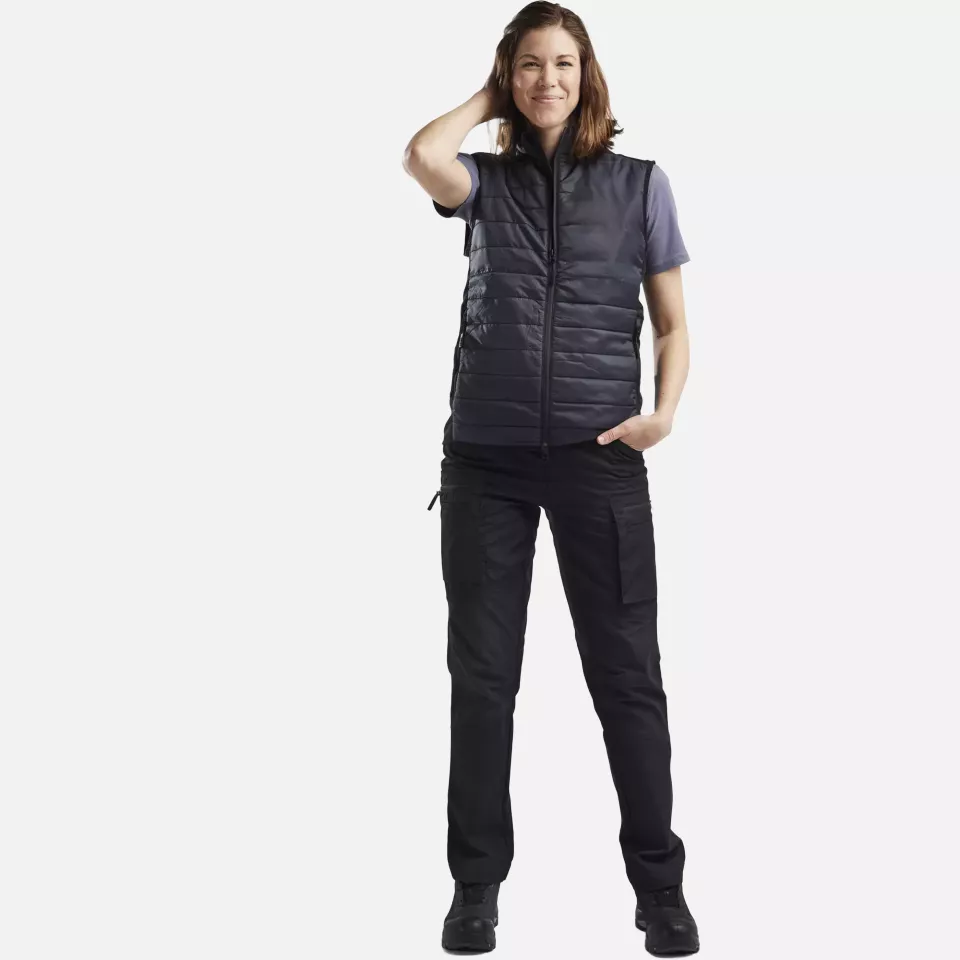 Blaklader 386420309998, Ladies Lined Vest, Black/Dark Grey, image 5, gallery thumbnail
