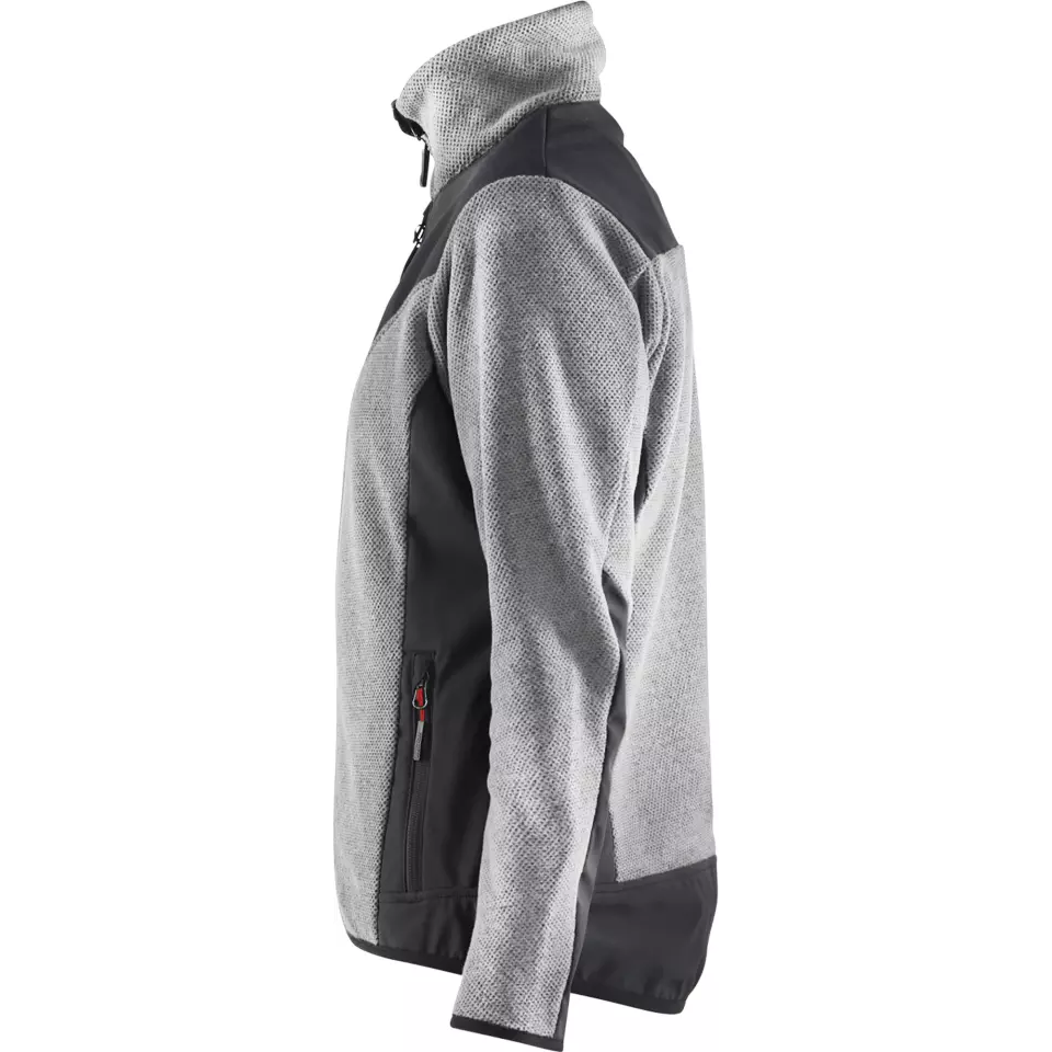 Blåkläder 594325369099, Ladies' Softshell Knitted Jacket, Grey Melange/Black, image 3, gallery thumbnail