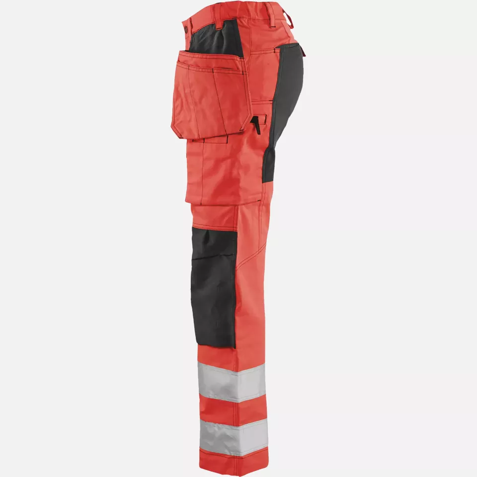 Blaklader 716318115599, High Vis Damen Stretch Arbeitshose, Rot/Schwarz, image 3, gallery thumbnail