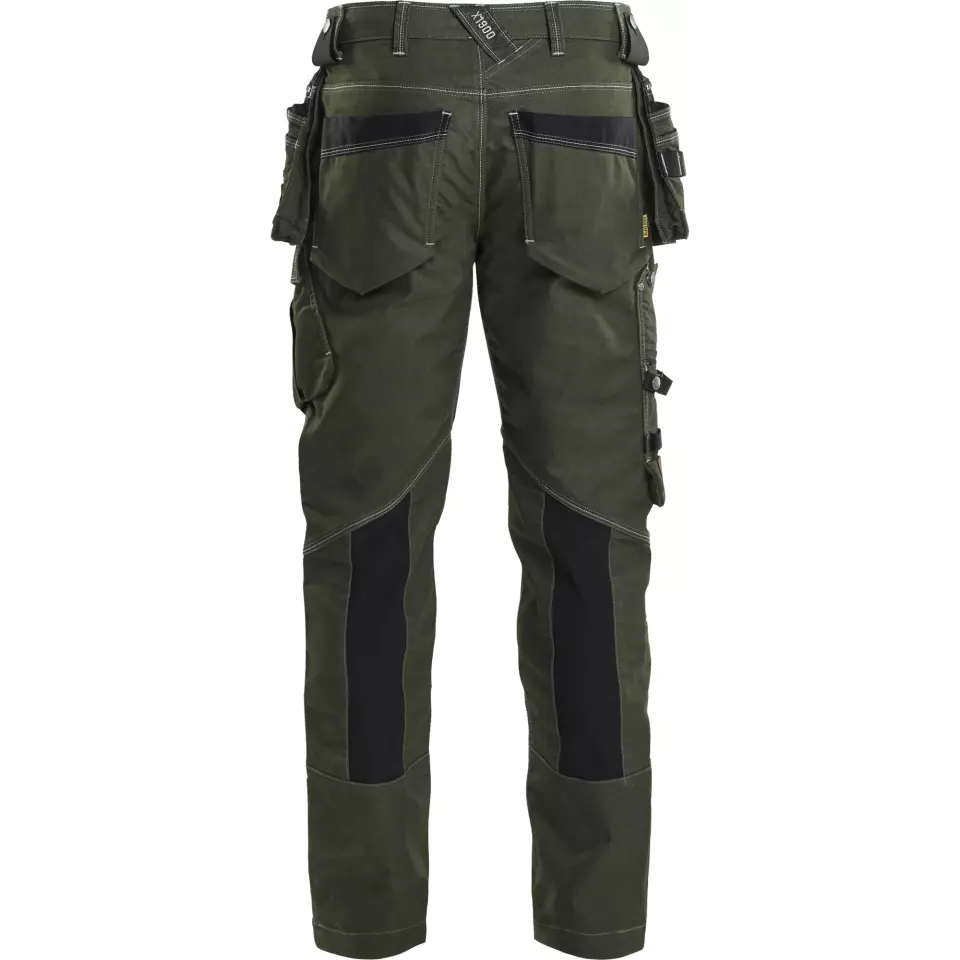 Blåkläder 199011414298, X1900 Stretch Craftsman Work Trousers, Forest Green/Black, image 4, gallery thumbnail