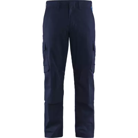 Blaklader Industry Stretch Work Trousers with Knee Pad Pockets, Navy Blue/Royal Blue