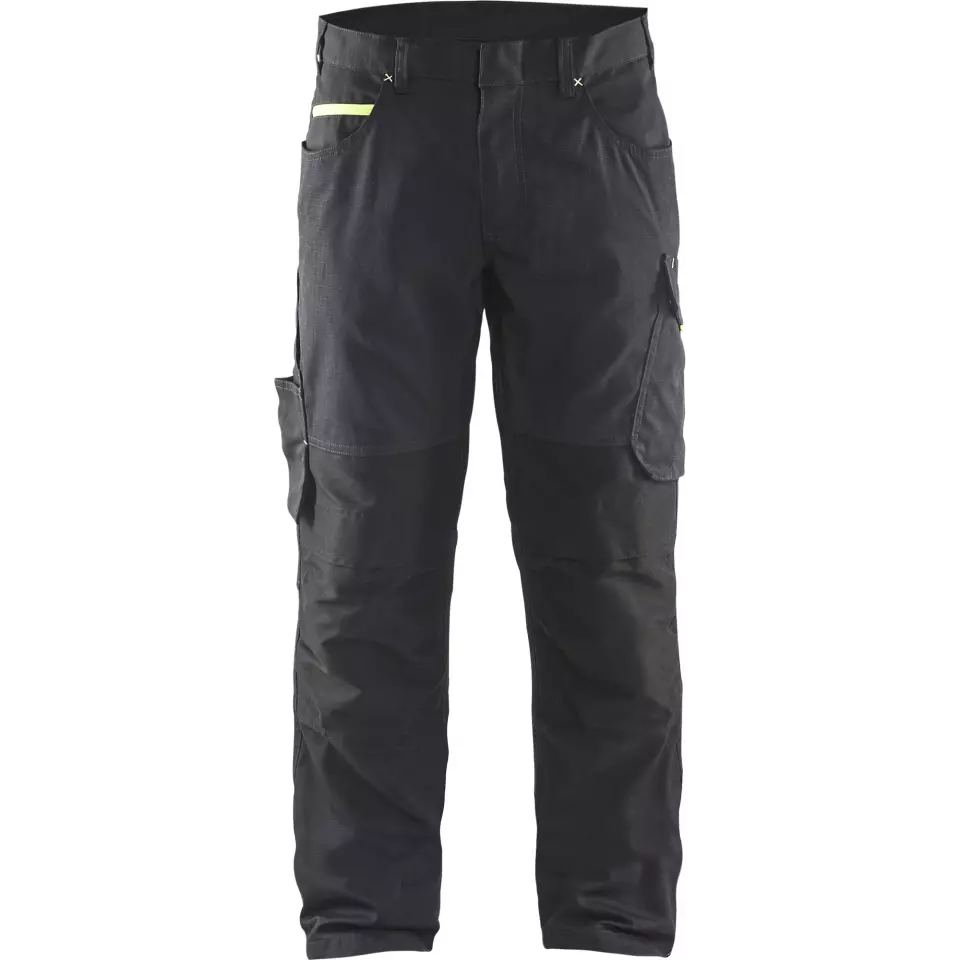 Blaklader 149513309933, Stretch Work Trousers, Black/Yellow, image 1, gallery thumbnail