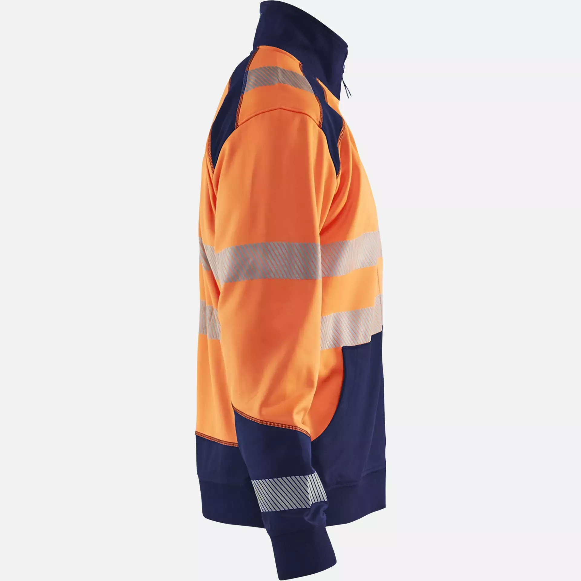 Blaklader 355825285389, High Vis Zip Sweatshirt, Orange/Navy Blue, image 2