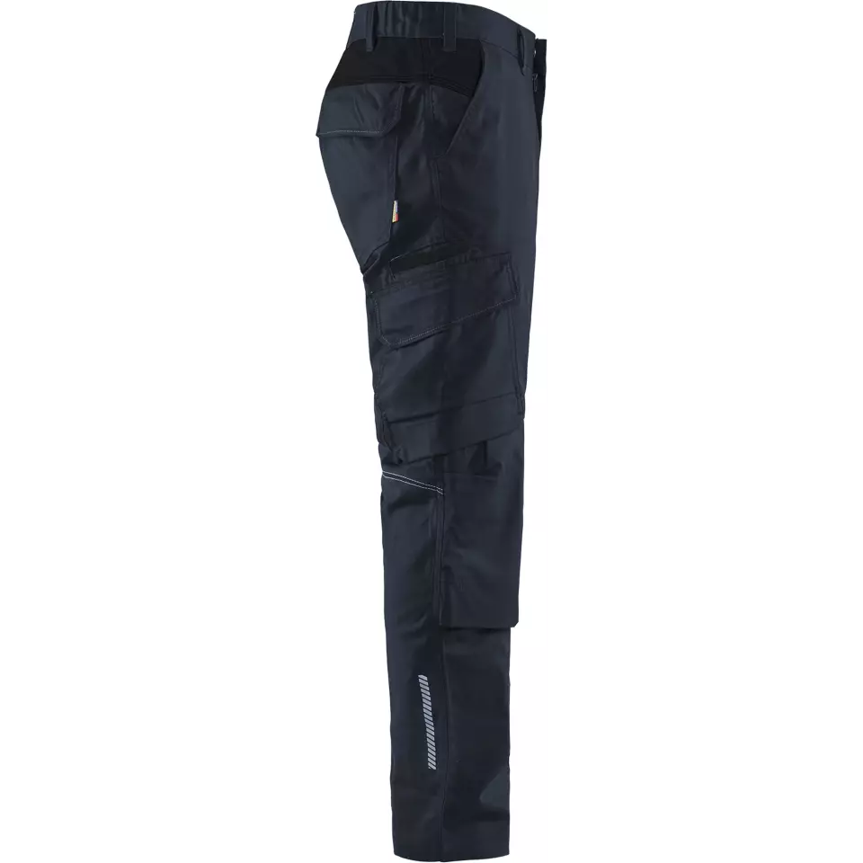 Blaklader 144818328699, Industry Stretch Work Trousers with Knee Pad Pockets, Dark Navy/Black, image 2, gallery thumbnail