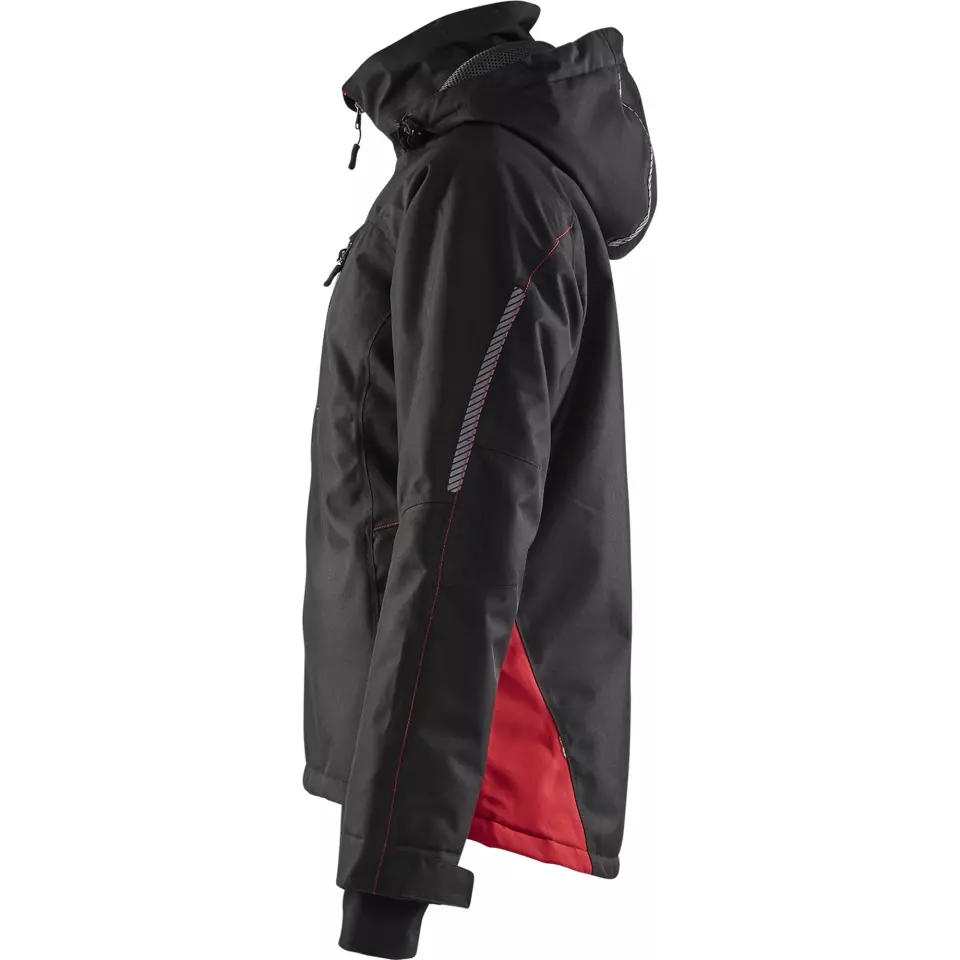 Blaklader 497219779956, Ladies Lined Lightweight Winter Jacket, Black/Red, image 3, gallery thumbnail