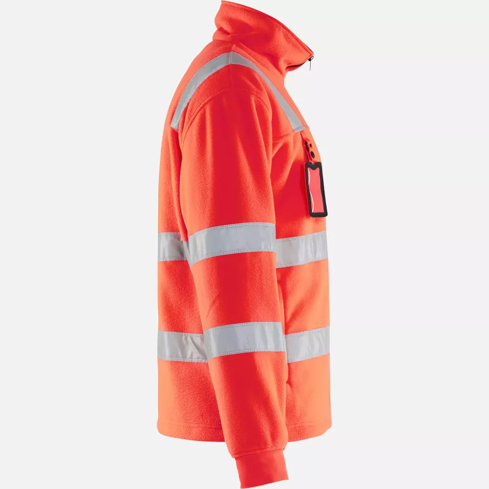 Blaklader 483325605500, High Vis Fleece Jacket, Red, image 2, gallery thumbnail