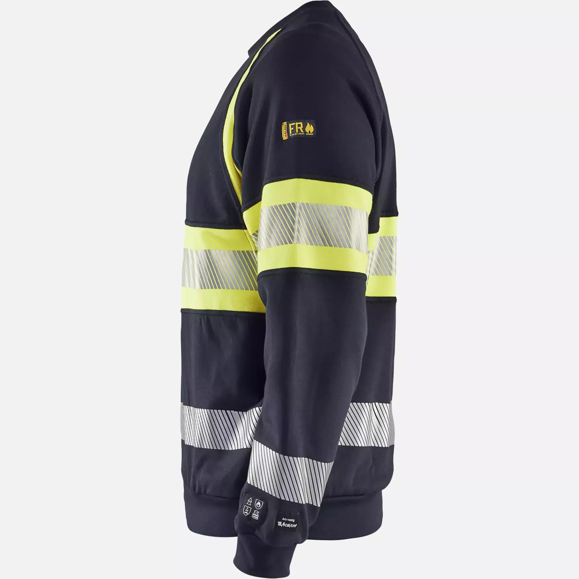 Blaklader 345917628933, Multinorm Sweatshirt, Navy Blue/ Yellow, image 3