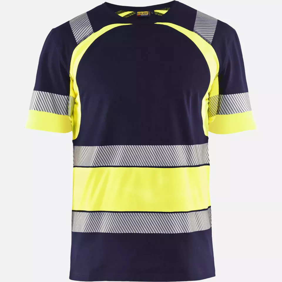 Blaklader 342110308833, High Vis T-Shirt, Marineblau/Gelb, image 1, gallery thumbnail