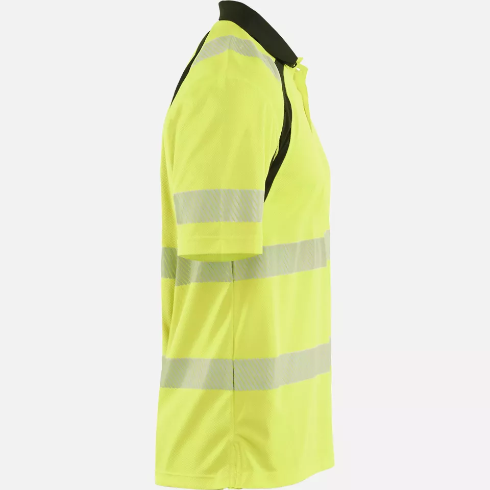 Blaklader 359510133399, High Vis UV Protection Polo Shirt, Yellow/Black, image 2, gallery thumbnail